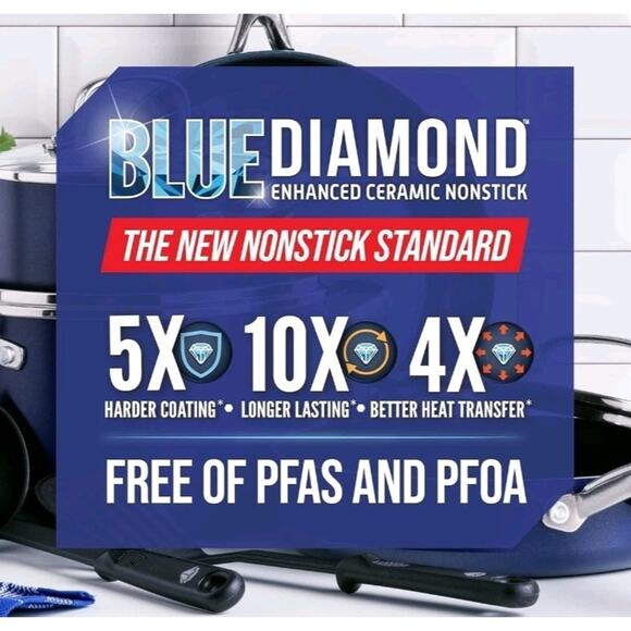 11" Blue Diamond Nonstick Grill Genie - Dishwasher Safe, Induction Compatible - Picture 3 of 10